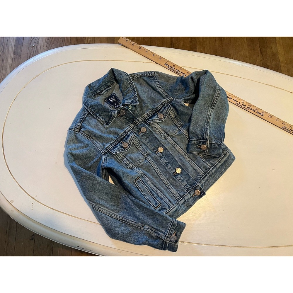 GAP Denim Jacket Childs Sz 8 Med  Jean Trucker Classic Button Snaps Y2K 90s